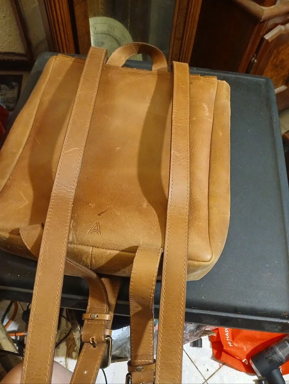Able Leather Back Pack